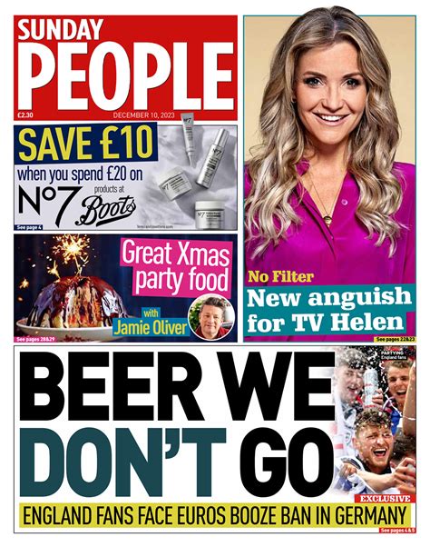 Sunday People Front Page Th Of December Tomorrow S Papers Today