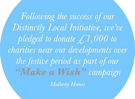 We Launch Our “make A Wish” Christmas Campaign Mulberry Homes