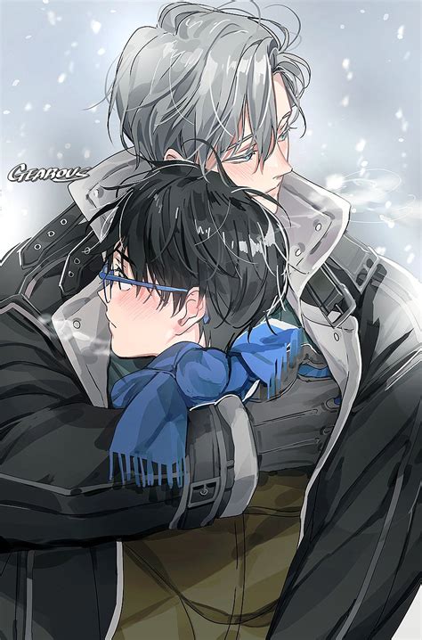 Katsuki Yuuri And Viktor Nikiforov Yuri On Ice Drawn By Gearous