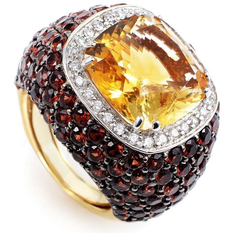 Italian gold rings combine elegant simplicity with historical expertise. Rings Italian Collection 18K Multi-Gold Gemstone Ring 18037001 | Luxury Bazaar | www ...