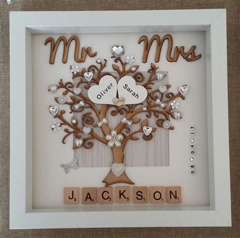 Wedding engagement gift kitchen apron set wedding favors and gifts mr. Handmade Personalised Wedding Day Mr & Mrs Box Frame ...