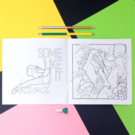 T Set Of Erotic Colouring Book For Adults Sex Etsy