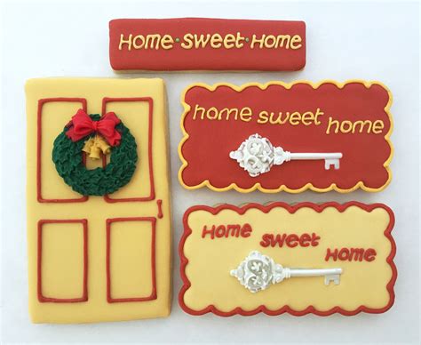 Home Sweet Home Cookies With Filigree Key Front Door Cookie With