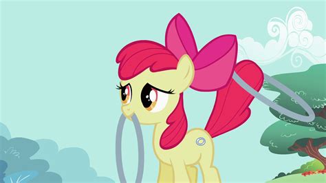 Image Apple Bloom Holding Hoop With Mouth S2e06png My Little Pony