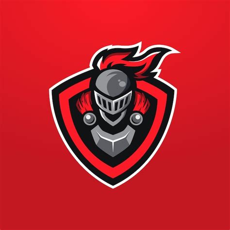 Premium Vector Red Knight Mascot Logo