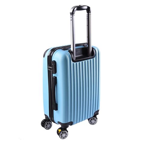 20 Cabin Hand Luggage Suitcase Hard Shell 4 Wheeled Abs Travel Case