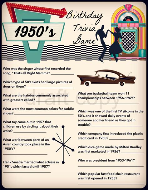 Trivia Questions And Answers 50s