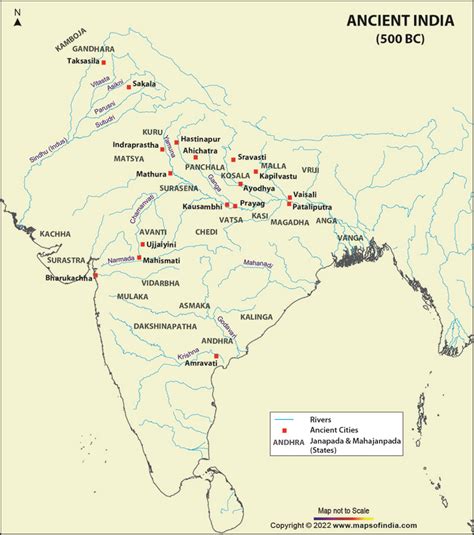 Blank Map Of Ancient India Tourist Map Of English