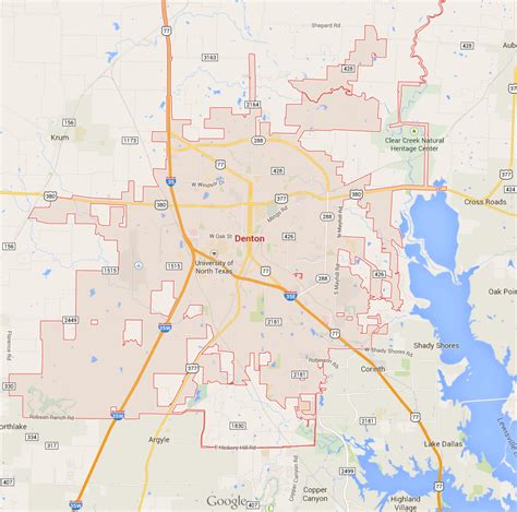Denton Texas Map