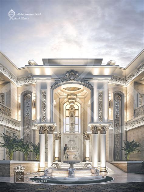 Luxury Classic Style Villa On Behance In 2021 House Gate Design