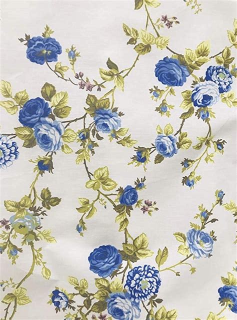 Vintage Floral Rose Print Fabric By The 5 Yard 10 Yard 15 Yard And 20