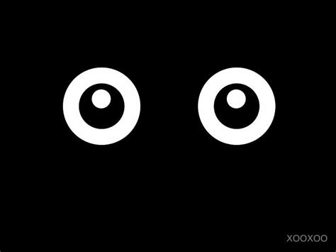 Scared Cartoon Eyes In The Dark Canvas Print For Sale By Xooxoo