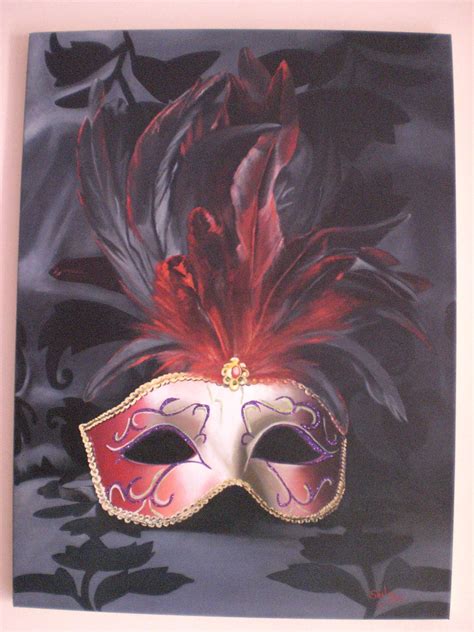 Venetian Mask By Seila Roldan Oil Painting On Canvas 2012 Mask