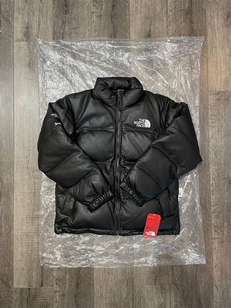 Supreme Supreme X The North Face Leather Nuptse Jacket Fw17 Grailed