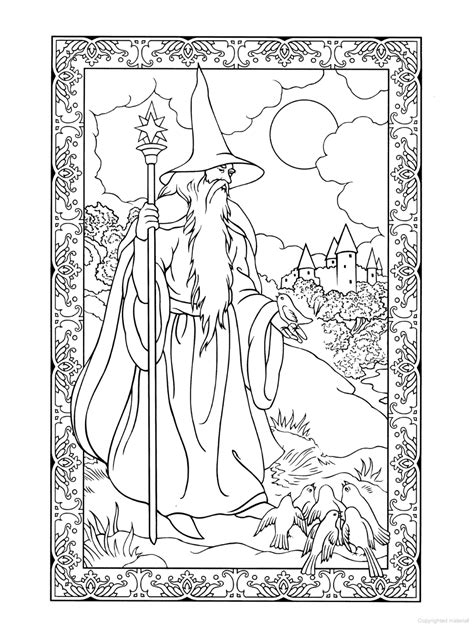 Adult Wizard Coloring Pages Coloring Pages
