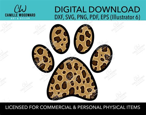 Dog Paw Print SVG Cheetah Print SVG Animal Print SVG | Etsy in 2021 | Dog paw print, Paw print 