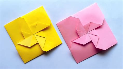 How To Make A Colored Paper Envelope Easy Origami Envelope Making