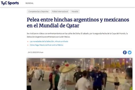 La Batalla Campal Entre Hinchas Argentinos Y Mexicanos En Qatar Y La