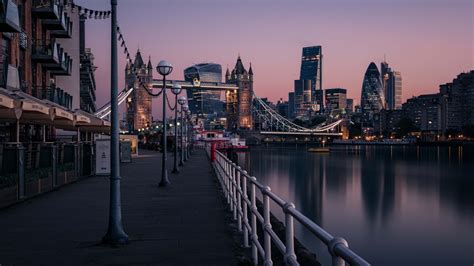1920x1080 London England Tower Bridge Thames River Cityscape Urban