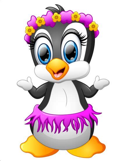 Lovely Penguin Cartoon Set Vectors 13 Gooloc