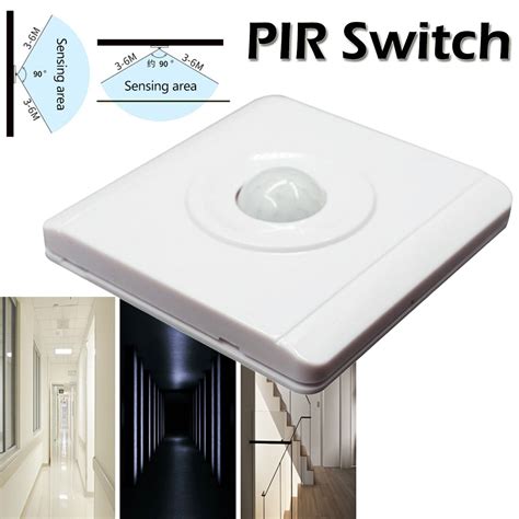 New Infrared Pir Motion Sensor Switch Recessed 86 Wall Lamp Bulb Switch