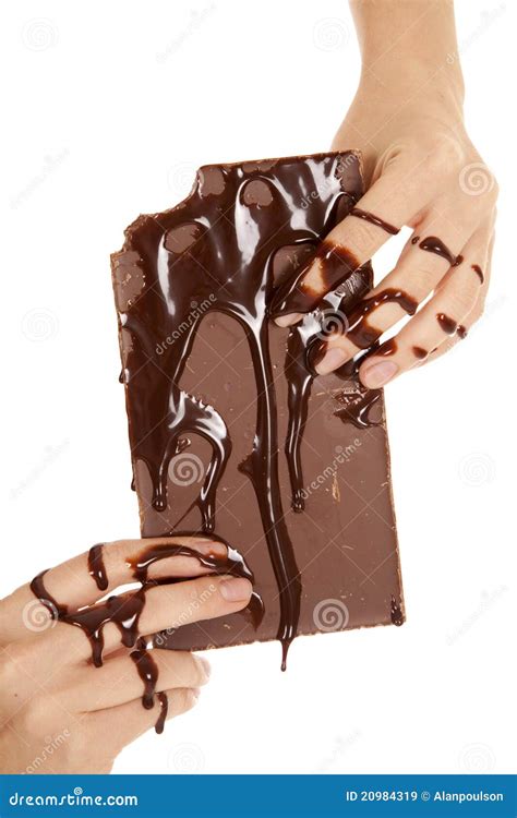 Hands Covered In Chocolate Stock Image Image Of Dessert 20984319