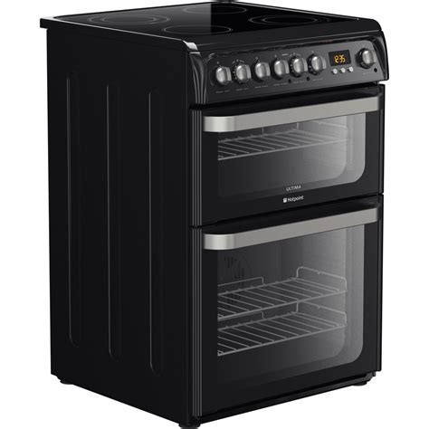 hotpoint hue61k s electric ceramic cooker black flintshire appliances