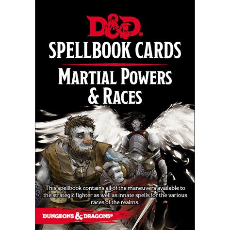 Dnd 5e Spellbook Cards Martial Powers And Races Halcyon Games