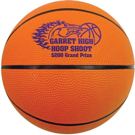 Customized Mini Rubber Basketballs 7 Dia Orange