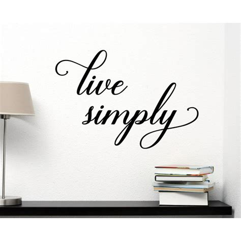 Inspirational Wall Words Live Simply Vinyl Letters Wall Sticker Decals