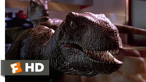 Jurassic Park 910 Movie Clip Raptors In The Kitchen