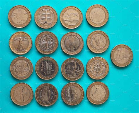 1 Euro Coin European Union Photos Creative Market