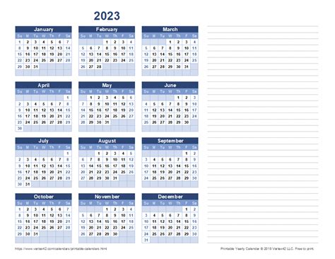 Free Printable Calendars For 2022 And 2023 Vertex42