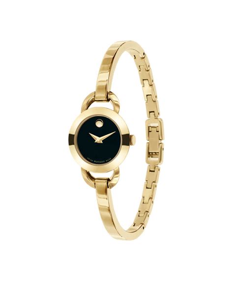 Movado Womens Rondiro Gold Pvd Finished Stainless Steel Watch With