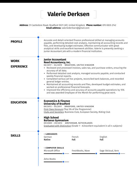 Looking for an opportunity in a fast growing company to build out best accounting practices and make accounting a competitive advantage within the organization. Junior Accountant Resume Sample | Kickresume