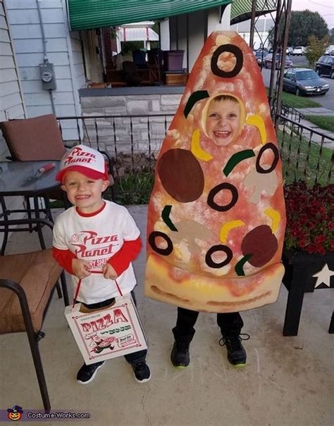 Delivery Boy And Slice Of Pizza Costume Pizza Costume Creative