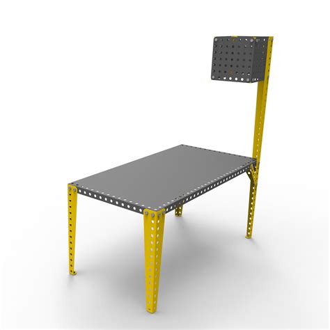 2 light floor lamp with linen shade. Meccano Home Floor lamp - Yellow/Grey/Black | Made In Design UK
