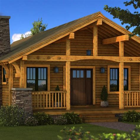 Scroll down for larger homes. Ranch Style Log Cabin Floor Plans | Cabin kit homes, Log ...