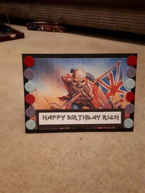 Iron Maiden Themed Birthday Card Pretty Simple Design Really With My