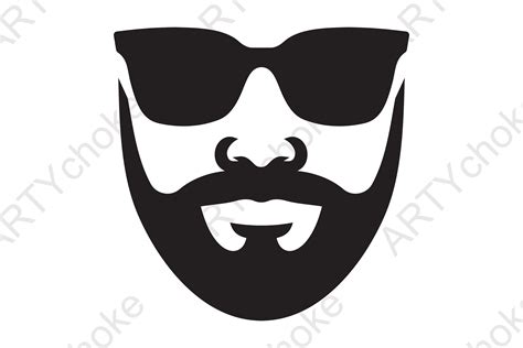 Man Beard Sunglasses Svg File Graphic By Artychoke Design Creative