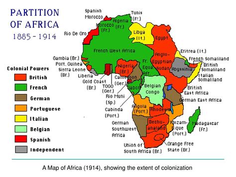 A Map Of Africa 1914