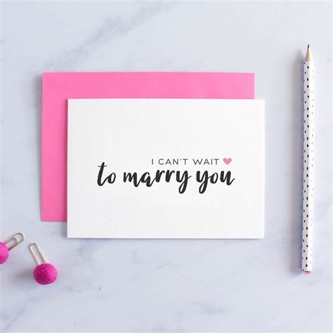 I Can T Wait To Marry You Card Fiancé Card Marry You Fiance Card We Love The Planet