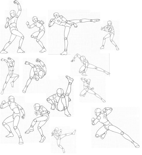 How To Draw The Human Body Study Action Poses For Comic Manga