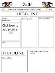 Review your research and notes. Blank Newspaper Template for Multi Uses | ELA | Blank ...