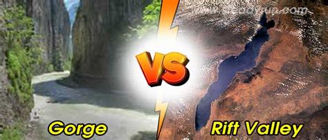 Difference Between Gorge And Rift Valley Differences