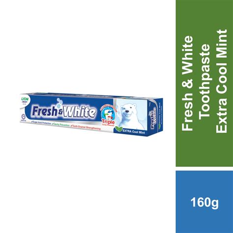 Fresh And White Toothpaste Extra Cool Mint 160g Shopee Malaysia