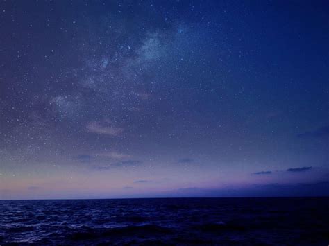 Ocean Starry Night Sky