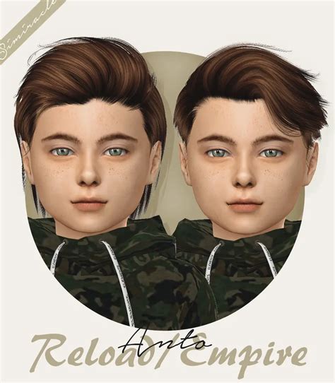 Simiracle Anto`s Reload Hair Retextured Kids Version Sims 4 Hairs
