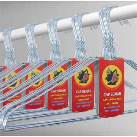 Perlengkapan toko gantungan baju hanger jepit plastik. CAP SEMAR HANGER / GANTUNGAN BAJU STAINLESS ANTIKARAT ...