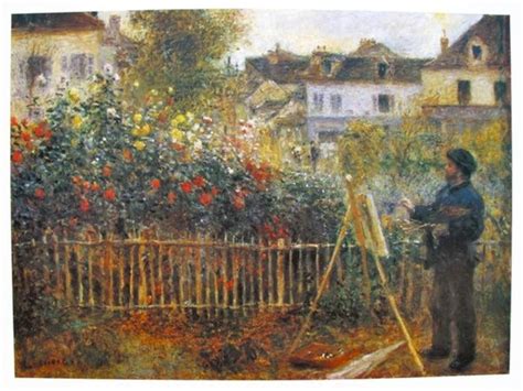 Pierre Auguste Renoir Monet Painting In His Garden At Argent